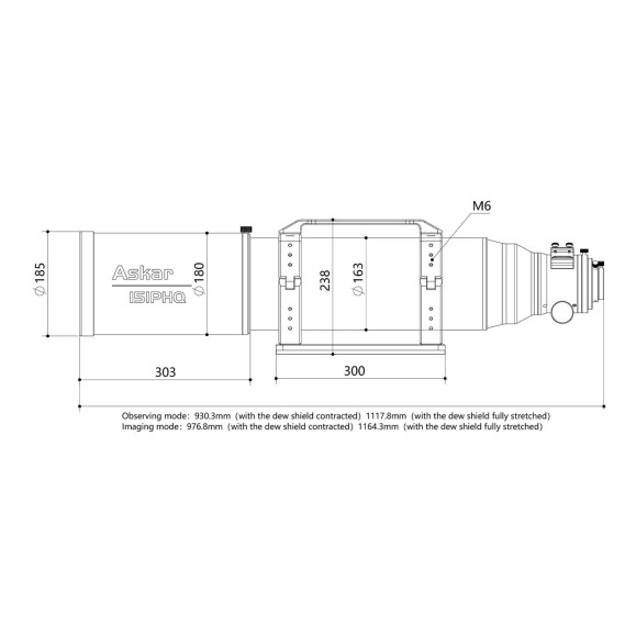 Astrograph Tube Askar 151PHQ Flatfield APO