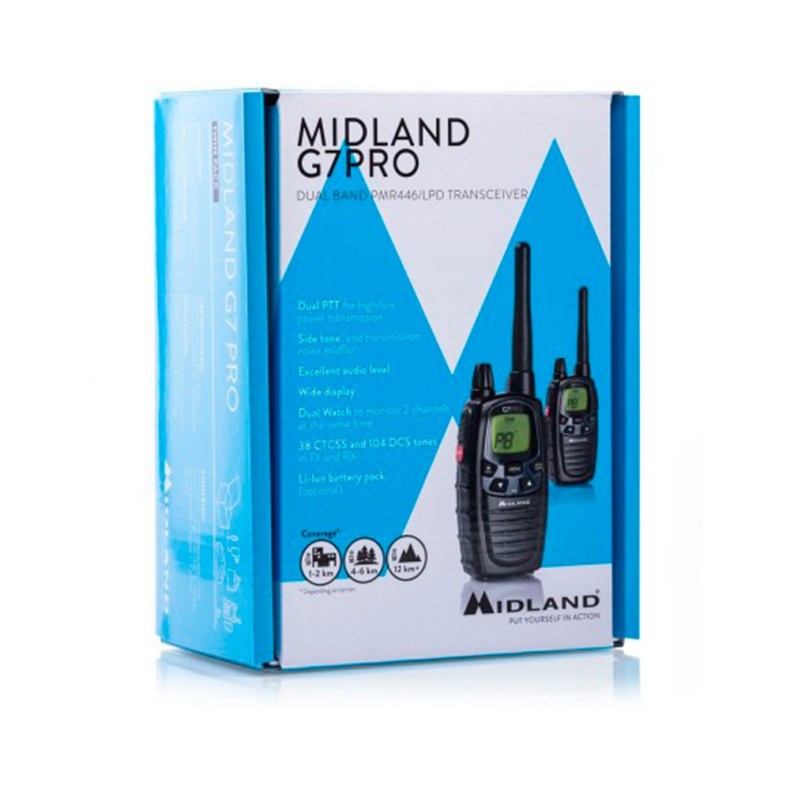 Midland G7E PRO Radio PMR446 Pair Midland G7E PRO Radio PMR446 Pair