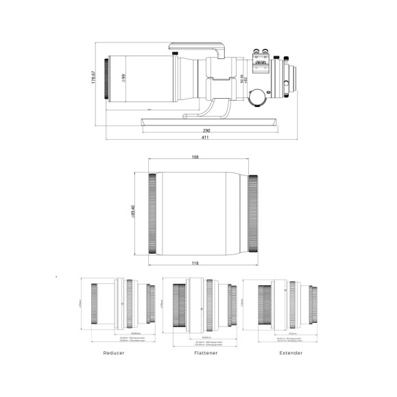 Modular apochromatic telescope Askar V 60mm and 80mm