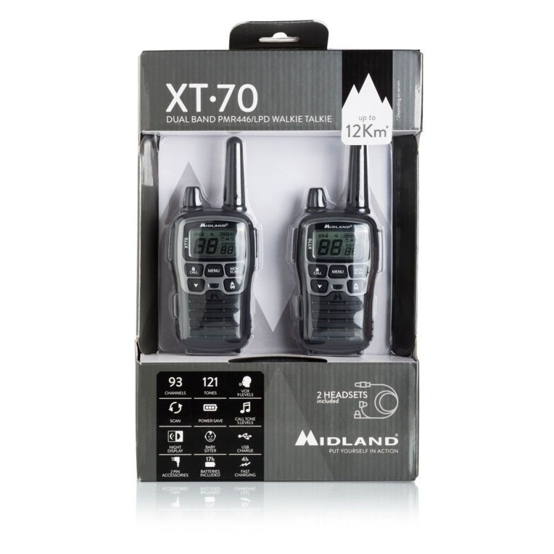 Radio XT70 pair pmr446 Midland Radio XT70 pair pmr446 Midland