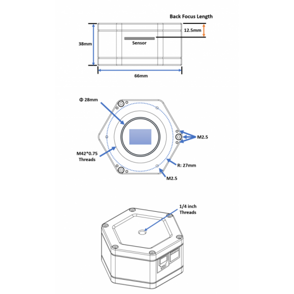Player One Neptune C-II USB 3.0 (IMX464) Camera Color