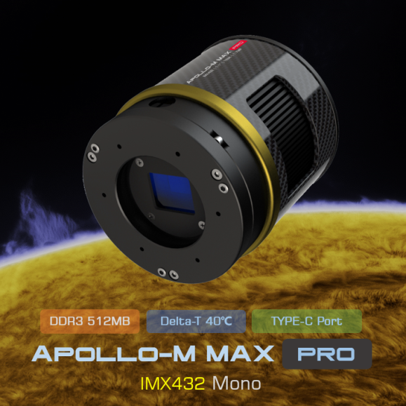 Player One Apollo-M MAX Pro USB3.0 Mono (IMX432) Cooled USB3.0 Camera