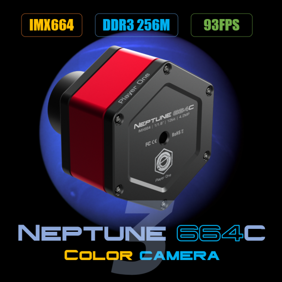 Player One Neptune-664C USB 3.0 (IMX664) Camera Color