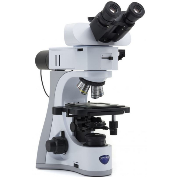 Optika B-510METR microscope, metallurgic, incident, transmitted, trino, IOS W-PLAN MET, 50x-500x, EU