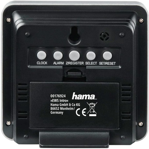 Weather Station HAMA EWS Intro Black/Silver
