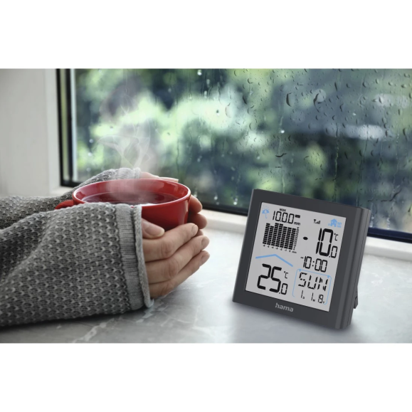 Weather Station HAMA Rainy Black