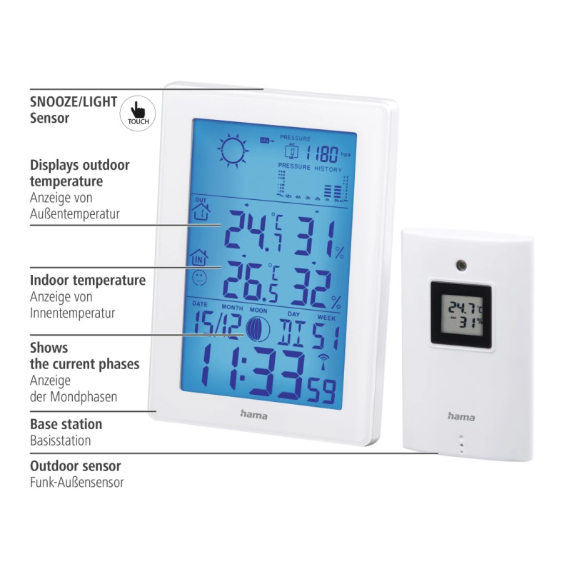 Weather Station HAMA EWS-3200 White