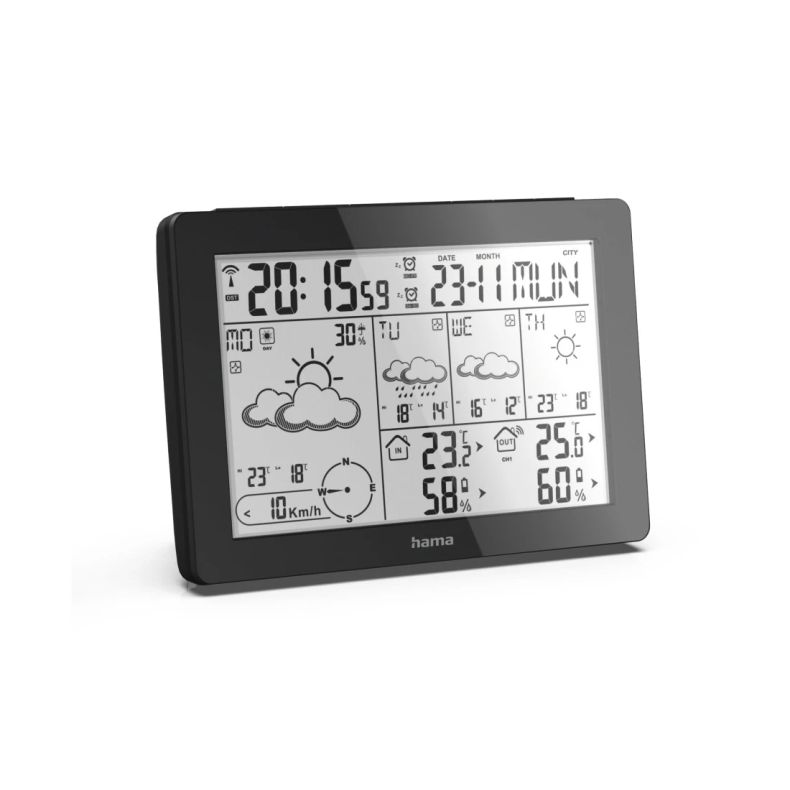 Weather Station HAMA Meteotime Black Weather Station HAMA Meteotime Black