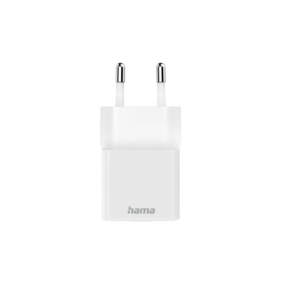 Mini Charger HAMA, USB-C, PD/Qualcomm®, Fast Charging, 20 W, white