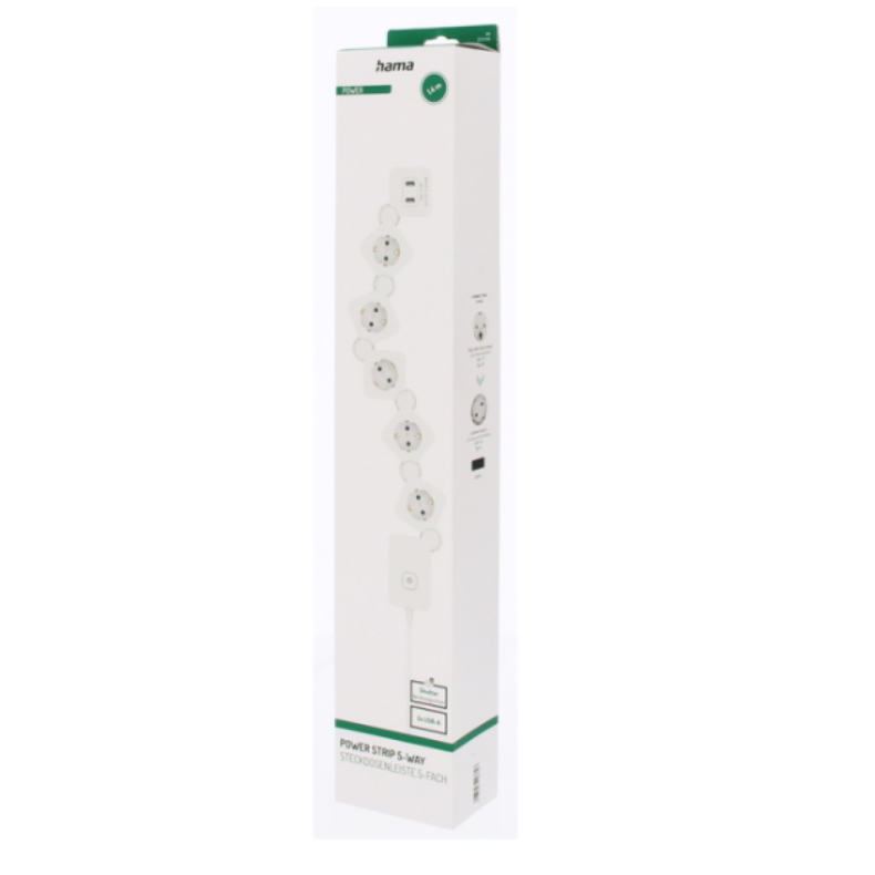 Power strip HAMA 5 Sockets 2XUSB... Power strip HAMA 5 Sockets 2XUSB...