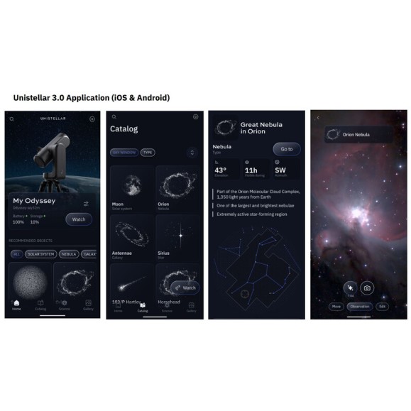 Intelligent telescope UNISTELLAR ODYSSEY N85/320