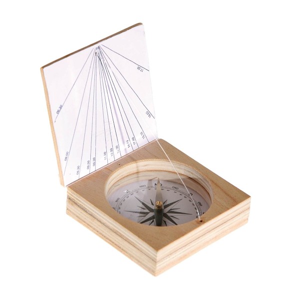 Compass with sundial