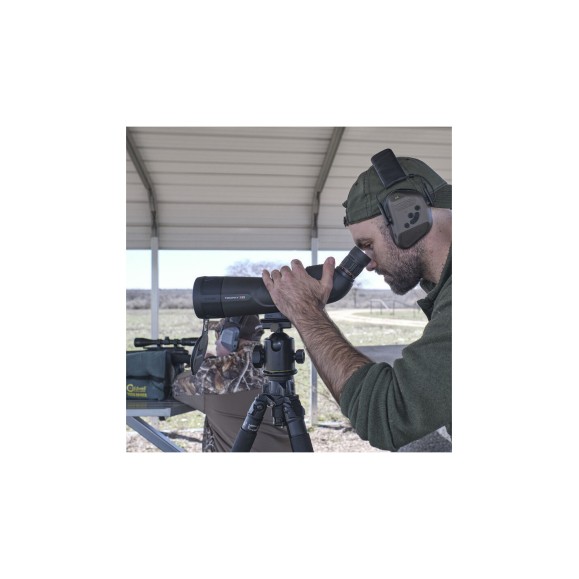 Terrestrial telescope 20-60x 65 mm Bushnell Trophy Xtreme inclined in black