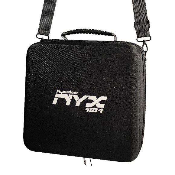 Equatorial harmonic mount Pegasus Astro NYX-101 with pre-installed Saddle Powerbox female mount