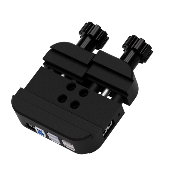 Equatorial harmonic mount Pegasus Astro NYX-101 with pre-installed Saddle Powerbox female mount