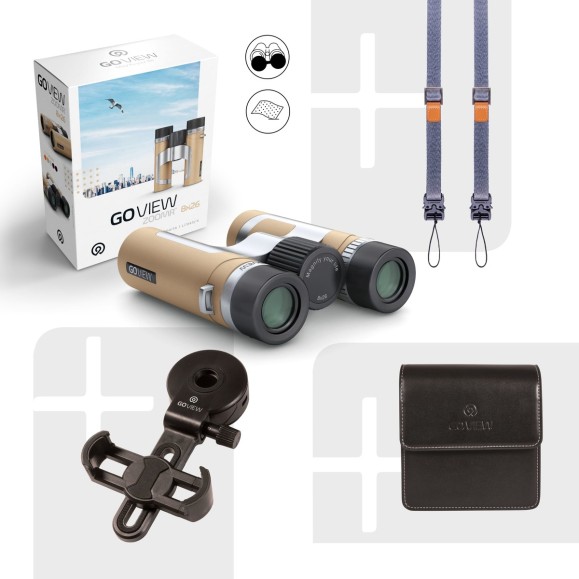 GoView Binoculars ZOOMR 8x26, Light Brown