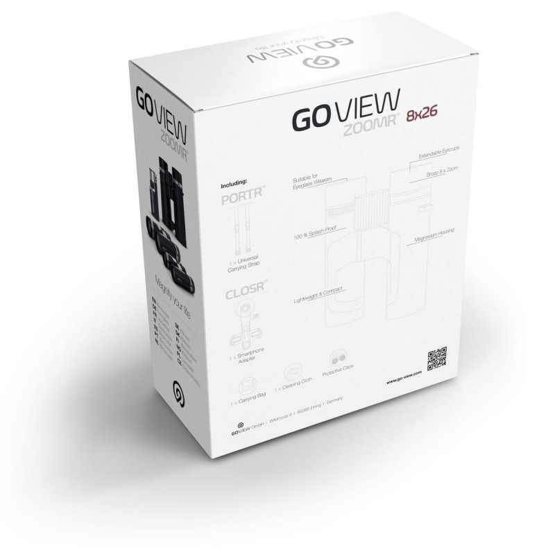 GoView Binoculars ZOOMR 8x26, Ruby Red GoView Binoculars ZOOMR 8x26, Ruby Red