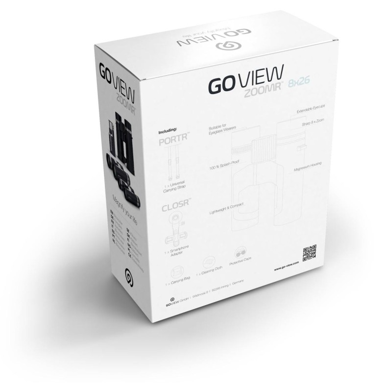 GoView Binoculars ZOOMR 8x26, Miami Blue GoView Binoculars ZOOMR 8x26, Miami Blue