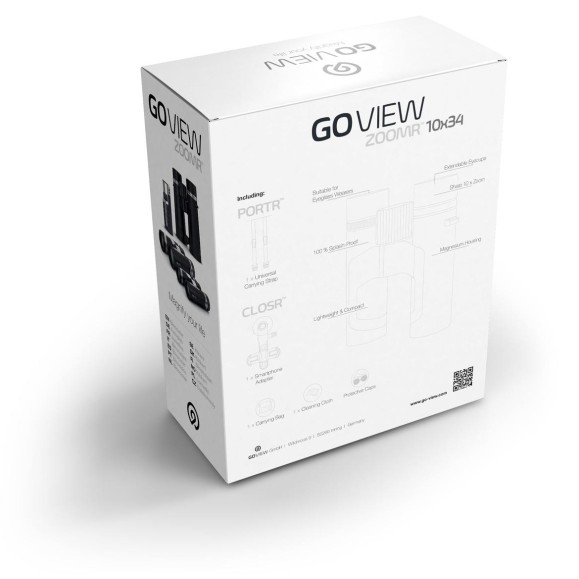 GoView Binoculars ZOOMR 10x34, Phantom Black