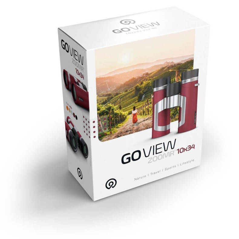 GoView Binoculars ZOOMR 10x34, Ruby Red GoView Binoculars ZOOMR 10x34, Ruby Red