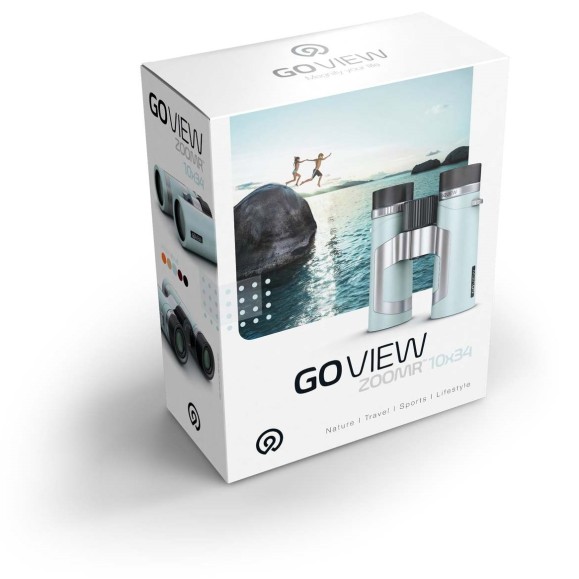 GoView Binoculars ZOOMR 10x34, Miami Blue