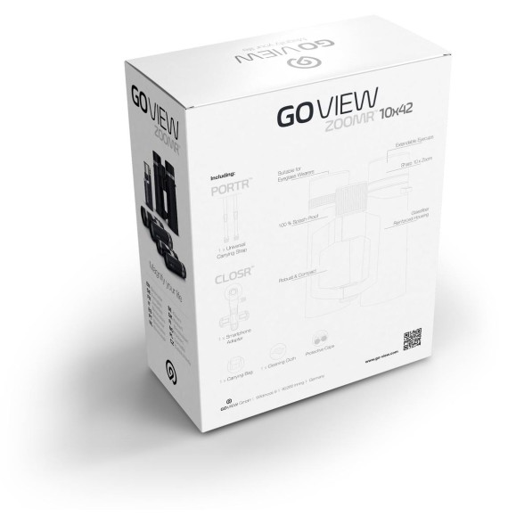 GoView Binoculars ZOOMR 10x42, Phantom Black