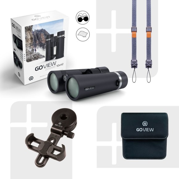 GoView Binoculars ZOOMR 10x42, Phantom Black
