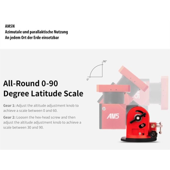 Equatorial harmonic mount ZWO AM5N Gen.2