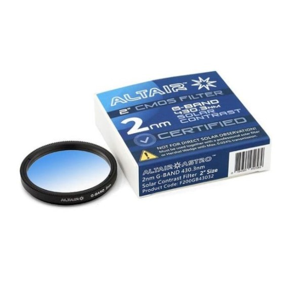 ALTAIR ASTRO F200GB43032 Solar Contrast Filter G Band 2nm - 2" 430.3nm