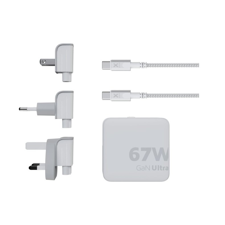 Travel charger + USB-C PD cable white...