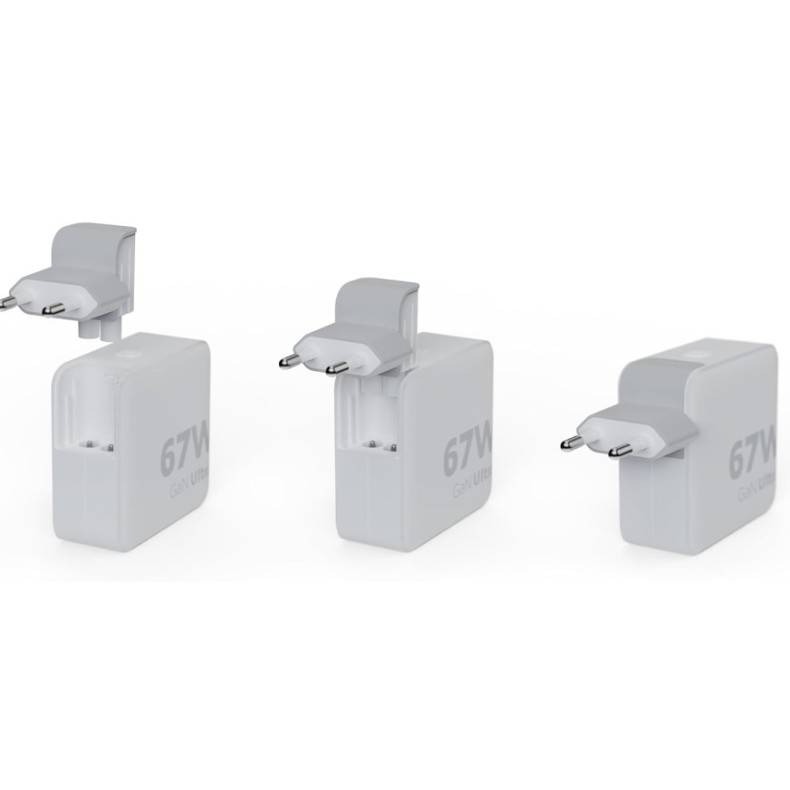 Travel charger + USB-C PD cable white...