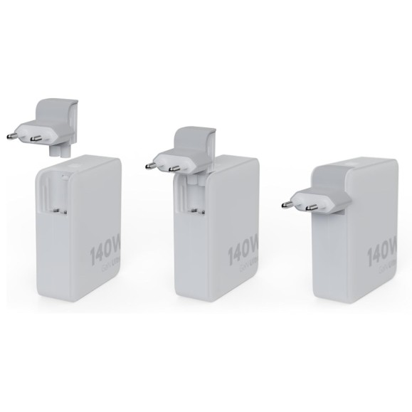 Travel Charger + USB-C PD cable white XTORM 140w GaN Ultra, 4 ports