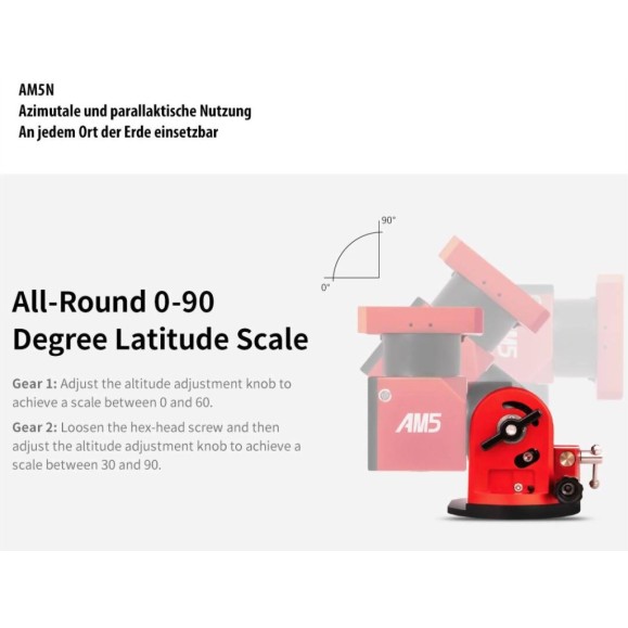 Equatorial harmonic mount ZWO AM5N Gen.2 with tripod TC40