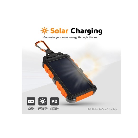 Solar charger - XTORM Xtreme Solar Charger 10.000 Black/Orange