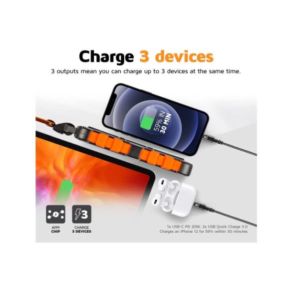 Solar charger - XTORM Xtreme Solar Charger 10.000 Black/Orange