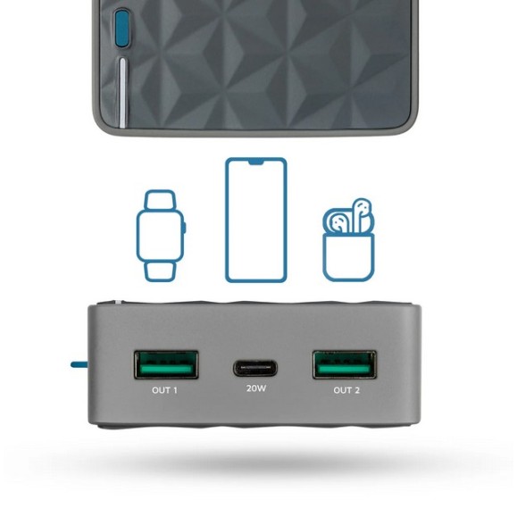 Powerbank - XTORM 20W Fuel Series Power pack 20.000 Grey/Blue