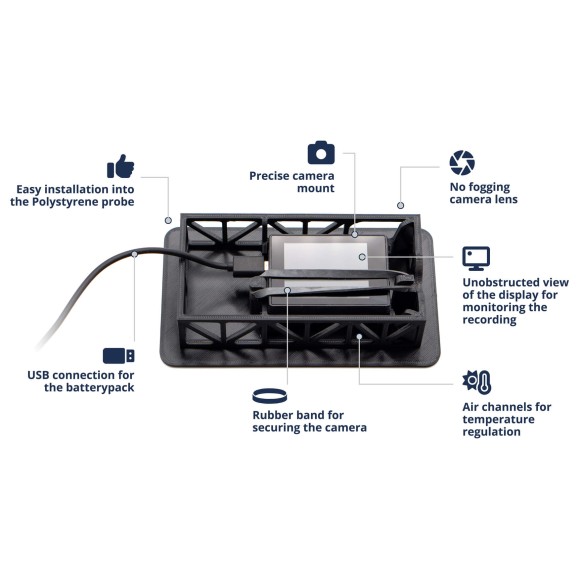 Large stratospheric balloon probe kit with space camera, 64GB micro SD card and datalogger