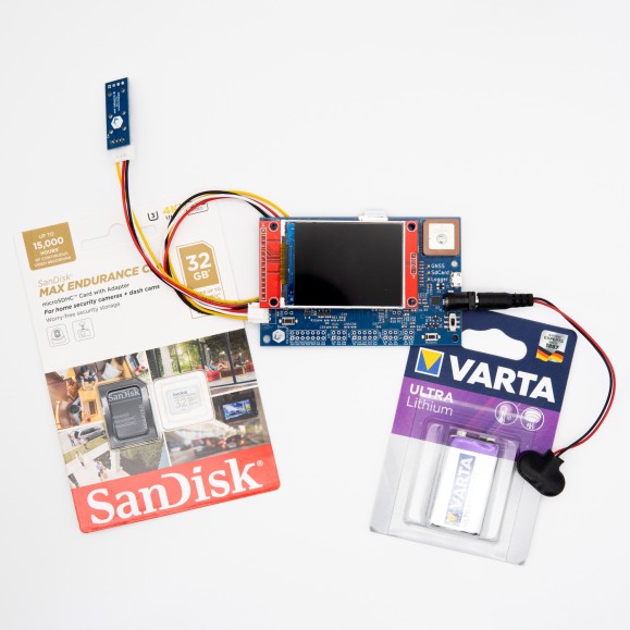 Large stratospheric balloon probe kit with space camera, 64GB micro SD card and datalogger