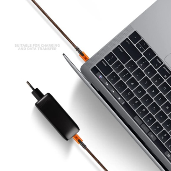 XTORM XTREME 1.5 m USB-C PD Cable Black/Orange