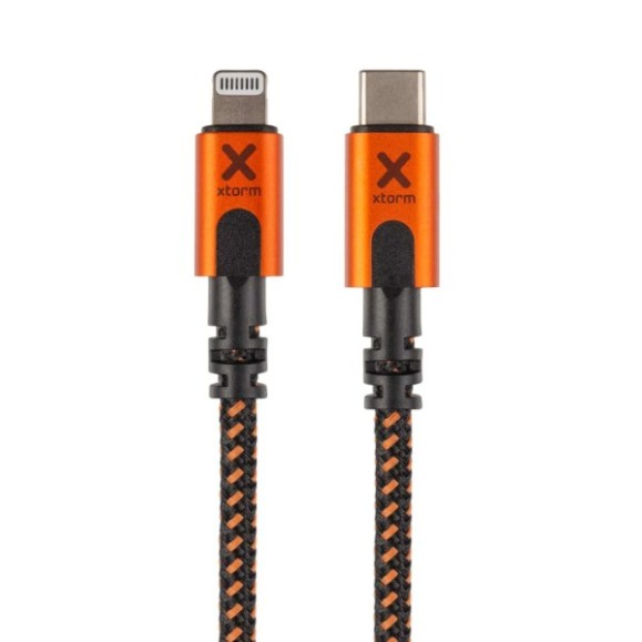 XTORM XTORM Xtreme USB-C Lightning cable 1.5m Black/Orange