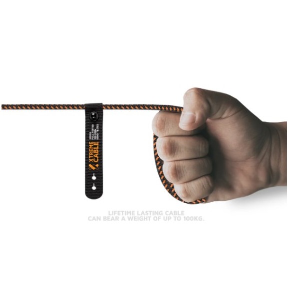 XTORM XTORM Xtreme USB-C Lightning cable 1.5m Black/Orange