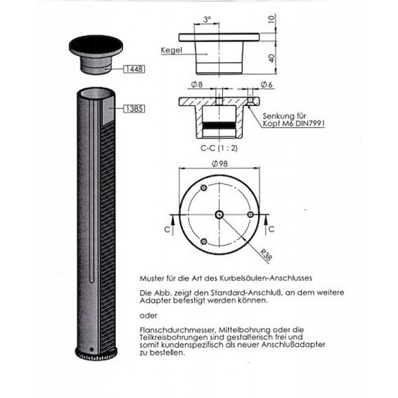 Tripod PLANET K70 Berlebach Geared column with tray 37 cm + distance stopper