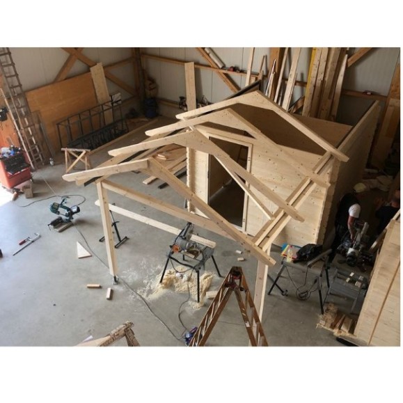 Wooden sliding roof observatory Dome Part Optical model GreenLine MINI-32 1.60x1.60M