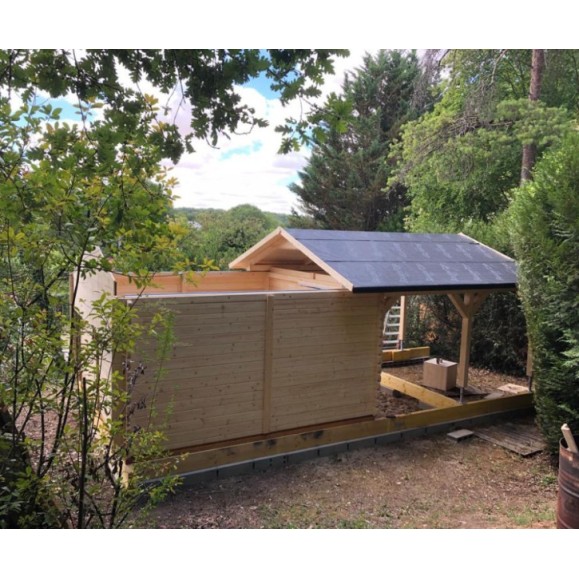 Wooden sliding roof observatory Dome Part Optical model GreenLine MEGA-44 Multitelescopic configuration