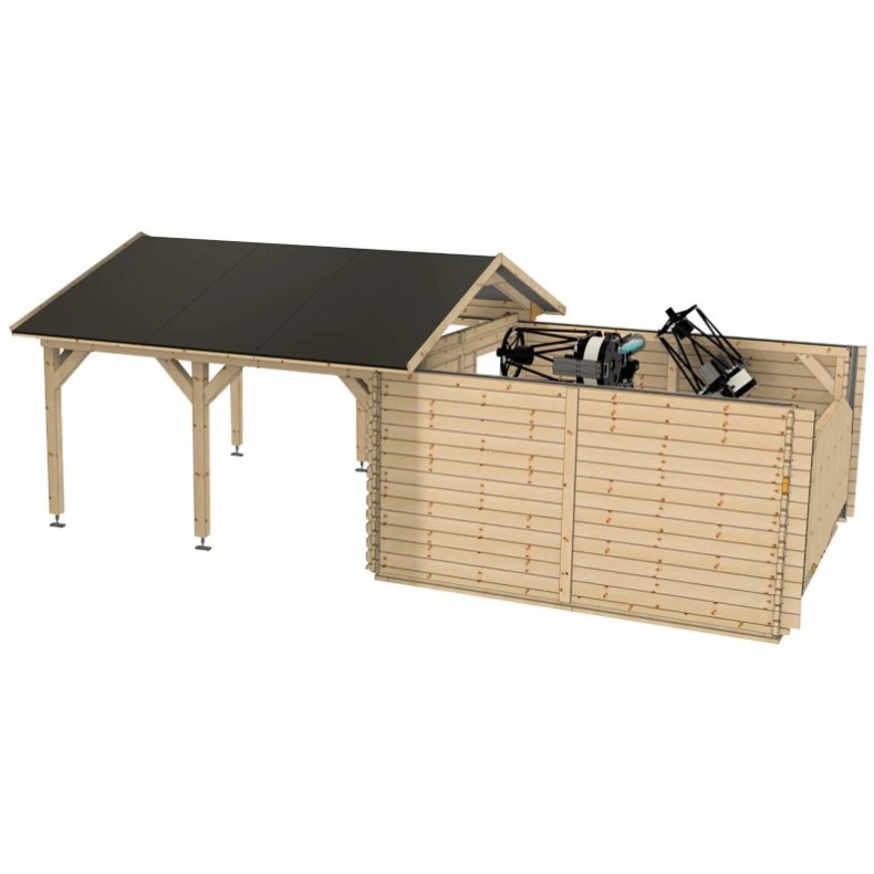 Wooden sliding roof observatory Dome...