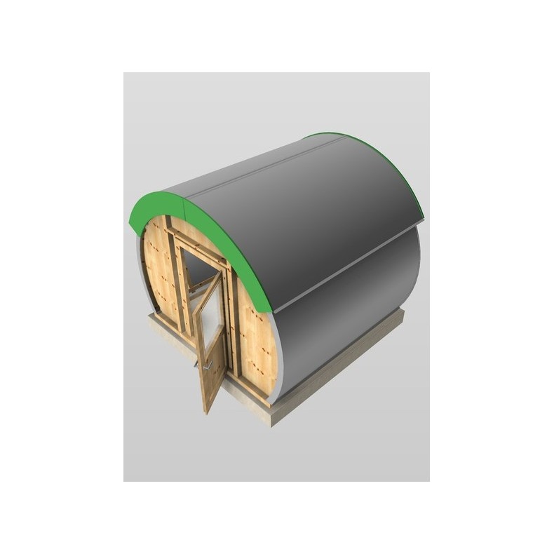 Wooden observatory with Clamshell...