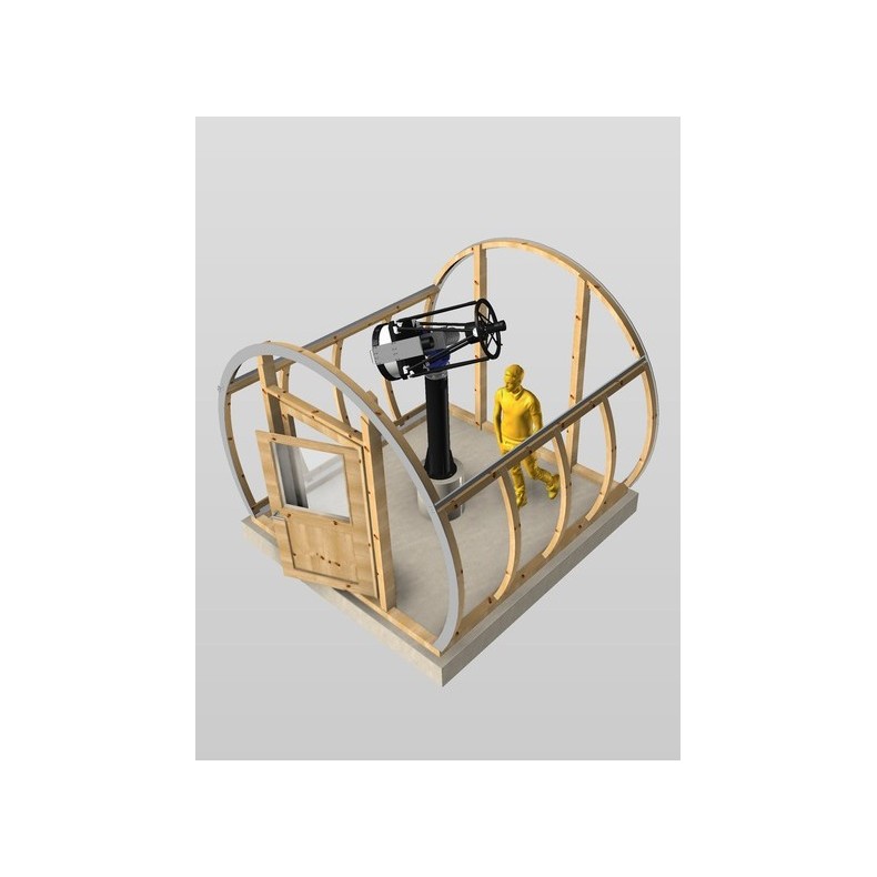 Wooden observatory with Clamshell...