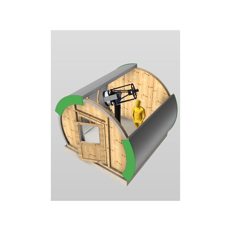 Wooden observatory with Clamshell...