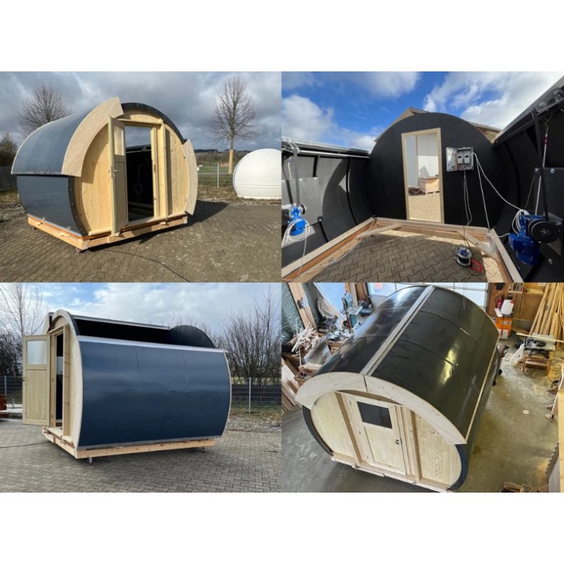 Wooden observatory with Clamshell...