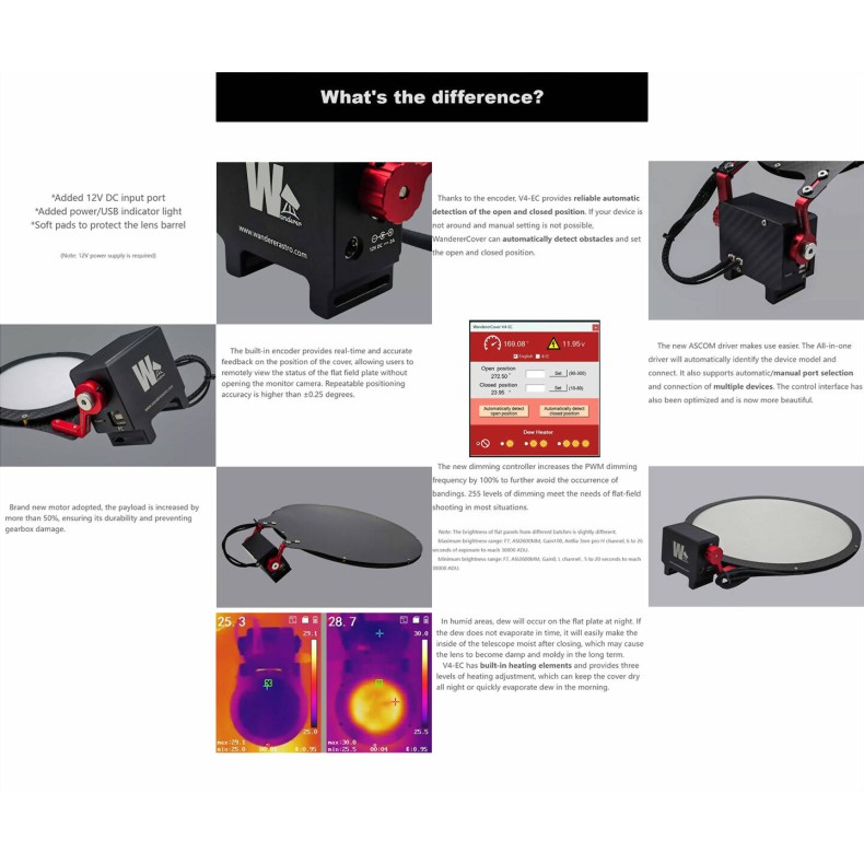 Motorized flats panel Wanderer Astro... Motorized flats panel Wanderer Astro...